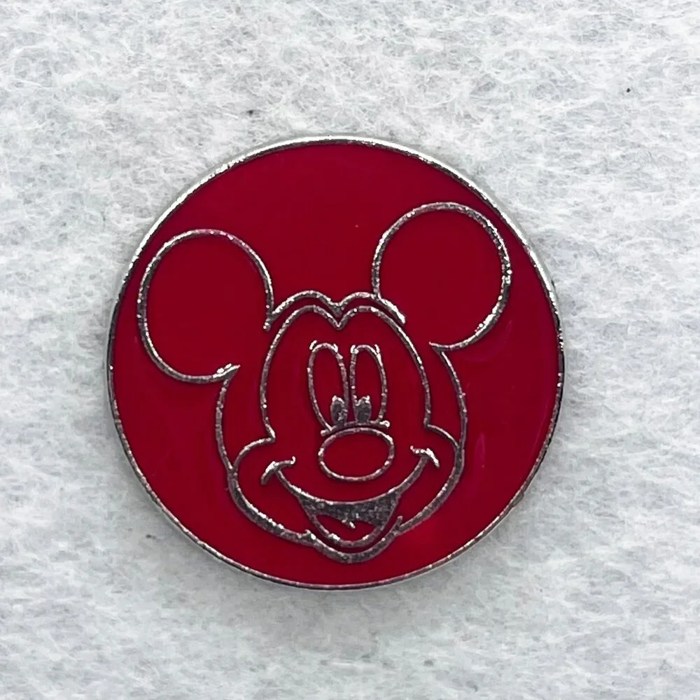 🔮 5/$25 Disney‎ Red Mickey Mouse Pin